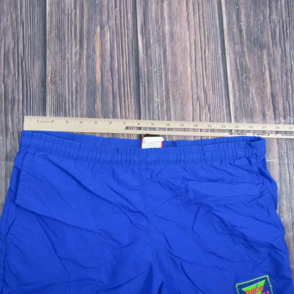 Pace Sportswear Swim Trunks Men S Blue Vintage Nylon Shorts Huntington Beach CA